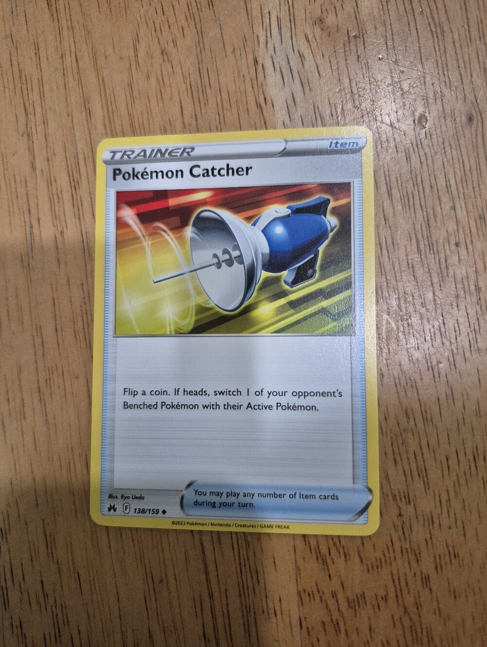 QTY 6 Pokémon Trainer Item Pokemon Catcher Card